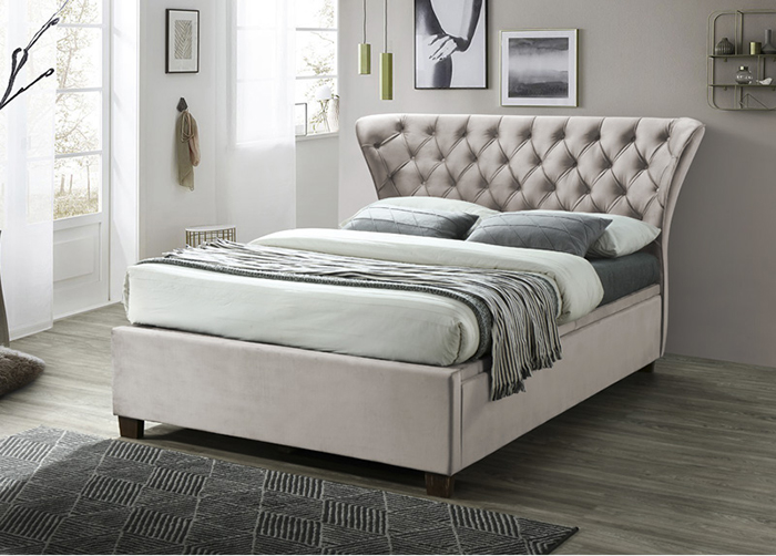 Georgia King SIze Fabric Ottoman Bed - Click Image to Close